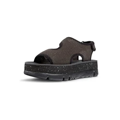 Afbeelding van Camper Oruga UP Sandalen met plateauzool, Dames, Maat: 39, Dark gray Textiel