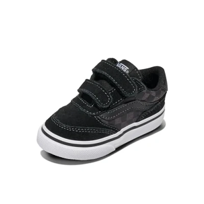 Afbeelding van Vans Jongens Sneaker Brooklyn LS V Checkerboard Black/Asphalt ZWART 22,5