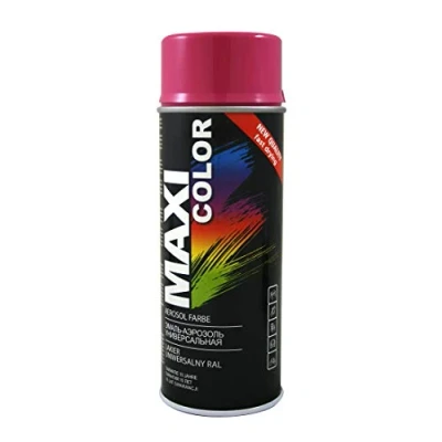 Afbeelding van Maxi Color NEW QUALITY spuitlak, lakspray, glans, 400 ml, universele spray, nitro cellulose, sneldrogende spuitverf (RAL 4010 telemagenta glanzend)
