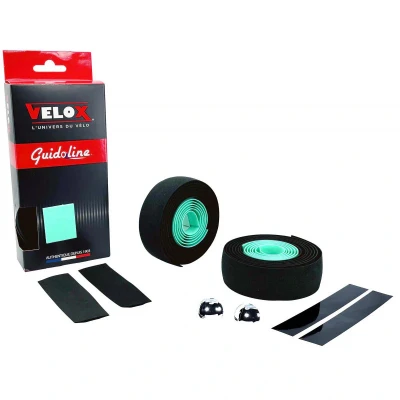Afbeelding van Velox Stuurtape Maxi Cork Bicolor zwart/celeste (2st)