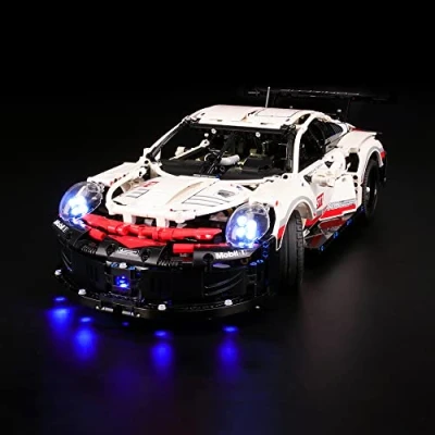Afbeelding van GEAMENT LED verlichtingsset compatibel met Porsches 911 RSR Raceauto verlichting kit voor Technic 42096 (Bouwsteenmodel niet inbegrepen)