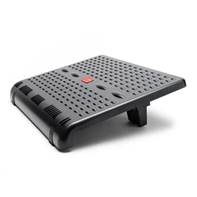 Afbeelding van Ergonomische Kantoor voetensteun Gemaakt van gerecycled plastic 49 x 11 cm accessoire Golvend massage oppervlak Verstelbaar in 2 posities Made Spain Stey