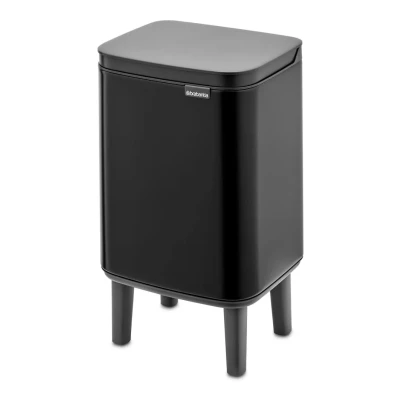 Afbeelding van Brabantia Bo Hi afvalemmer 4 liter met kunststof binnenemmer Zwart