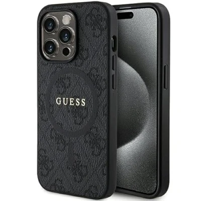 Afbeelding van Guess 4G Colored Ring Back Case (MagSafe Compatible) Apple iPhone 15 Pro Max (6.7&quot;) Zwart
