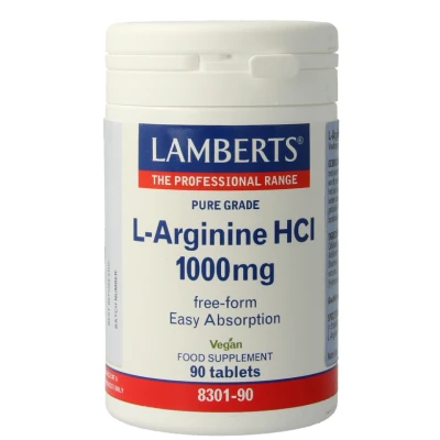 Afbeelding van Lamberts L arginine 1000mg, 90 tabletten