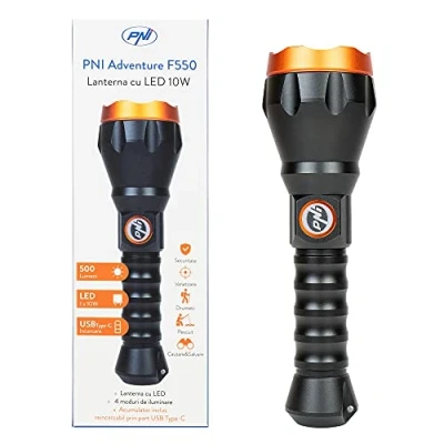 Afbeelding van PNI Adventure F550 Zaklamp Led 10W 700 meter bereik