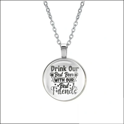 Afbeelding van Ketting Glas Drink Our Best Beer With Friends