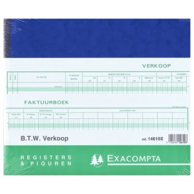 Afbeelding van Exacompta Register Verkoop, Ft 27 X 32 Cm, Nederlandstalig Bedrijfsformulieren