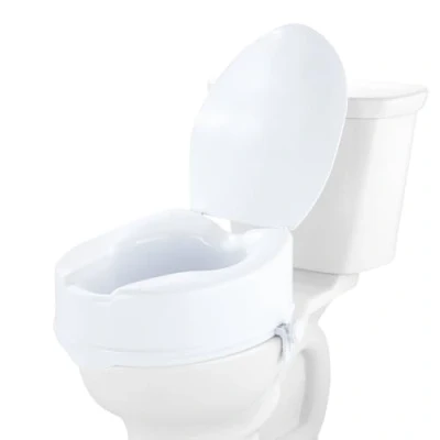 Afbeelding van VEVOR Verhoogde toiletbril, 12,7 cm hoogte verhoogd, 300 lbs gewichtscapaciteit, universele toiletbrilverhoger, schroefstangvergrendeling, met wc bril, voor ouderen, handicap, patiënt, zwanger,