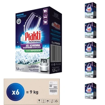 Afbeelding van dr.Prakti vaatwaszout 1,5 kg, multiverpakking van 6 stuks