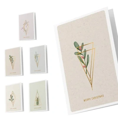Afbeelding van UNICEF Kid Power UPK10XR489 Kerstkaarten, Elegant Nature,10 stuks,Elegant natuur