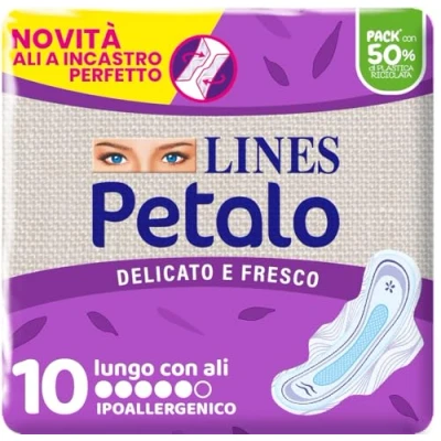 Afbeelding van LINES PETALO Einlagen, extra lang, mit Flügeln, 10 Stück
