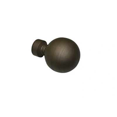 Afbeelding van GARDINIA Eindknoppen, bal, 2 stuks, metaal, cappuccino, voor gordijnroedes, Ø19 mm