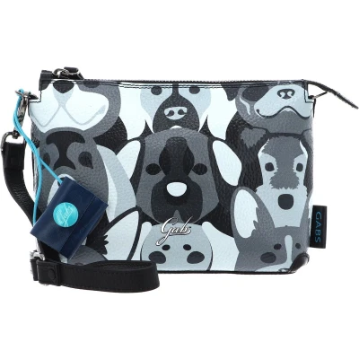 Afbeelding van Gabs Leren Schoudertas Josephine TG Animals + Bull Crossbody Bag Pop Dogs Nero Veelkleurig