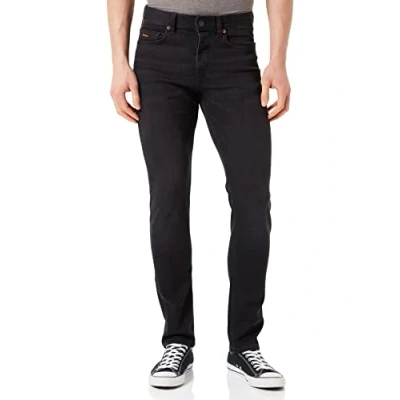 Afbeelding van BOSS Taber Jeans Tapered Fit, Heren, Maat: 32x34, Black