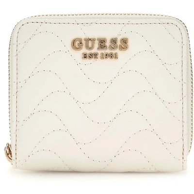 Afbeelding van GUESS Portemonnee Melisandra SLG Small Zip Around Wallet Shell Crème