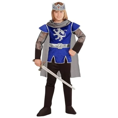 Afbeelding van WIDMANN Blauw ridder koning kostuum voor kinderen 140 (8 10 jaar)