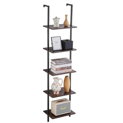 Afbeelding van VEVOR Zwevende Plank Industriële Pijpenplank Wandplank 5 Niveaus 40x30cm Zwart