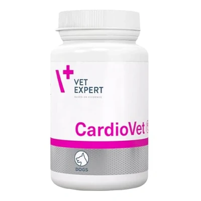 Afbeelding van VETEXPERT CardioVet 90 tabletten voor honden met myocardinsufficiëntie veroorzaakt door zowel verwijde cardiomyopathie als mitrale insufficiëntie