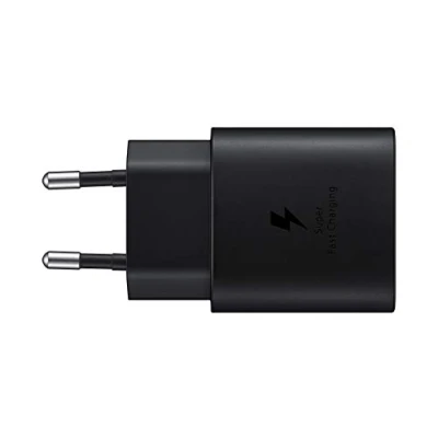 Afbeelding van Samsung USB C oplader, 25 W, ultrasnelle netadapter, naar adapter, snellader, originele zonder kabel, zwart