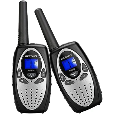 Afbeelding van Retevis RT628 Walkie Talkie voor Kinderen PMR446 8 Kanalen VOX LCD scherm Bidirectionele Spy Gear Toy Cadeau (1 Paar, Zilverachtig)