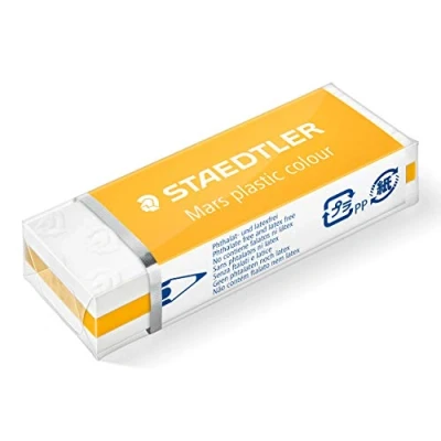 Afbeelding van Staedtler gum Mars Plastic Colour, display van 20 stuks, zandkleur