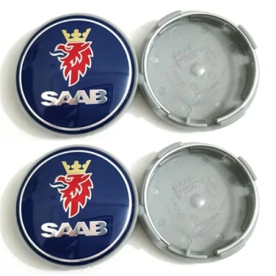 Afbeelding van Auto Hub Center Cap Wieldoppen voor SAAB Wielnaafafdekkingen Banden Velgen Emblem Protector Vervanging Accessoires,Bluestyle