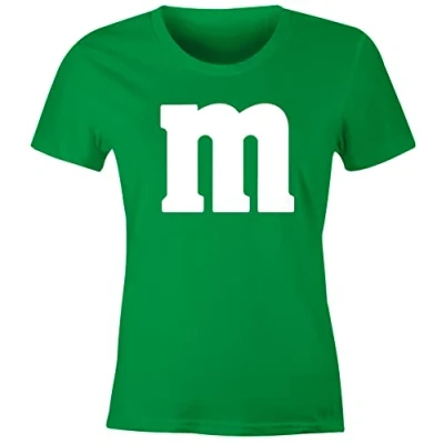Afbeelding van MoonWorks® Dames T shirt groepskostuum M print kostuum carnaval verkleedkleding, groen, XS