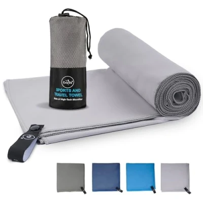 Afbeelding van Cozita Microvezel handdoek, superzacht en extreem absorberend, sneldrogend, machinewasbaar, multifunctionele reishanddoek, gymhanddoek, strandhanddoek, badhanddoek 40 x 80 cm