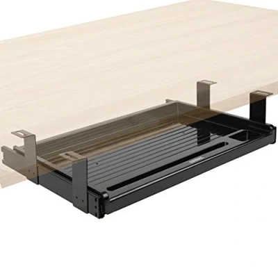 Afbeelding van Duronic toetsenbord Platform DKTSX2 Onder bureaulade voor en muis Bevestigbare toetsenbordlade 41x31cm/16x12in Ergonomische werkstationoplossing Schuiflade Simpele installatie