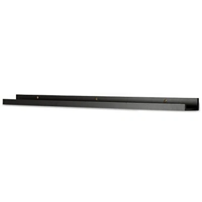 Afbeelding van levandeo Fotolijst zwart 110 cm lang MDF houten fotorail galerierail wandplank wandboard