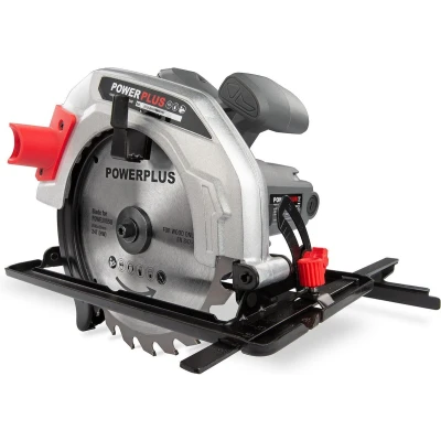 Afbeelding van Powerplus POWE30050 Elektrische cirkelzaag 1200W Zaagblad 185mm Incl. parallelgeleider, stofafzuigingaansluiting en 24T cirkelzaagblad hout