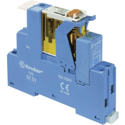 Afbeelding van Finder 4C.01.8.230.4060 Relaismodule Nominale spanning: 230 V/AC Schakelstroom (max.): 16 A 1x wisselcontact 1 stuk(s)