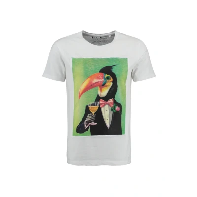 Afbeelding van Key Largo MT Hornbill Round Tshirt print, Heren, Maat: 3XL, White