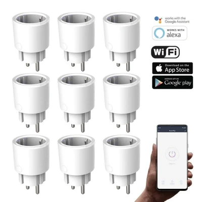 Afbeelding van Silvergear Smart Plug WiFi Slimme Stekker 9 Stuks Koppel met Google Home, Amazon Alexa en App