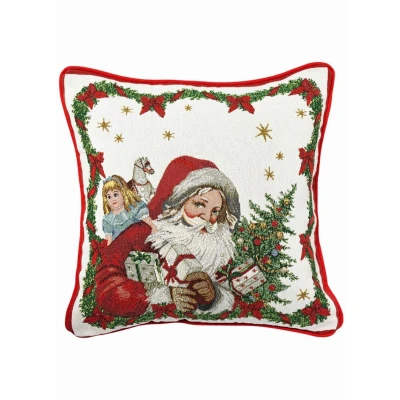 Afbeelding van Villeroy &amp; Boch Toy&#039;s Fantasy Gobelin omkeerbaar kussen, kussen met Santa motief, meerkleurig, 45 x 6,5 cm, katoen, machinewasbaar