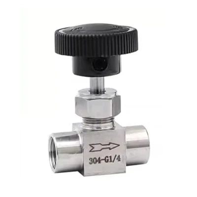 Afbeelding van VAYEODEYU Naaldklep, RVS Naaldventiel, 1/8&quot; 1/4&quot; 3/8&quot; 1/2&quot; Binnendraad Flow Micro Regelklep Naaldventiel Pijpfittingen, 1 stuks(3/8)
