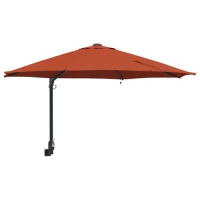 Afbeelding van vidaXL Wandparasol met LED&#039;s Terracotta 248 cm