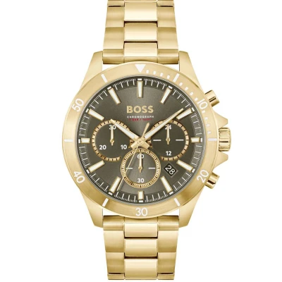 Afbeelding van HUGO BOSS heren Troper horloge HB1514059 in de kleur Goud
