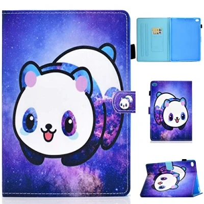 Afbeelding van Vkooer Hoes voor iPad 9.7 inch 2017/2018 (iPad 6e/5e generatie) beschermhoes Air 2, 1 flip tas case stand cover met automatische slaap waakfunctie en kaartvak, panda
