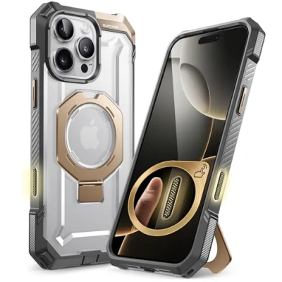 Afbeelding van SUPCASE beschermhoes voor iPhone 16 Pro met opvouwbare ringhouder [compatibel camera knop en MagSafe] [militaire bescherming] (UB Grip) robuuste magnetische 6,3