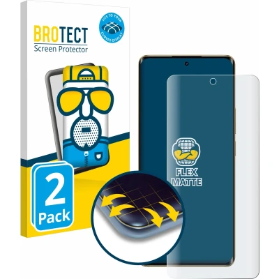 Afbeelding van BROTECT Volledige bedekking Matte Scherm Beschermer (2 Stuk, Realme 12 Pro+), Smartphone beschermfolie, Grijs