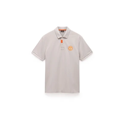 Afbeelding van Napapijri Clanis Poloshirt, Heren, Maat: Large, Feather grey
