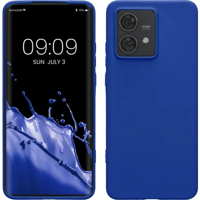 Afbeelding van kwmobile telefoonhoesje geschikt voor Motorola Edge 40 Neo Hoesje smartphone Back cover in Baltisch blauw