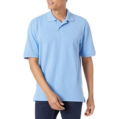 Afbeelding van Amazon Essentials Men&#039;s Poloshirt van piqué katoen met normale pasvorm (verkrijgbaar in grote en lange maten), Frans blauw, XS