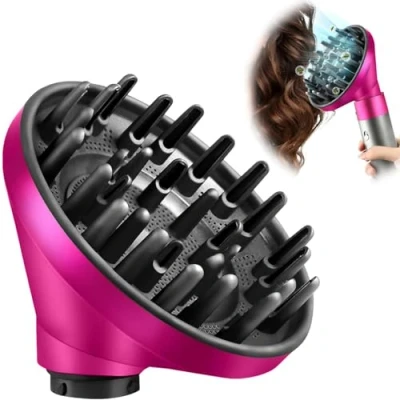 Afbeelding van Draagbare haardiffuser opzetstuk voor Dyson Airwrap HS05 HS03 HS01, haardroger diffusor mondstuk het ombouwen van Styler naar haardroger, roze