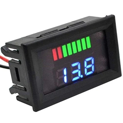 Afbeelding van ARCELI Car Marine Motorcycle LED Digitale Voltmeter Spanningsmeter Accumeter 72V （rood）