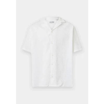 Afbeelding van Jack &amp; Jones Jjematteo Resort Shirt Overhemd, Heren, Maat: Small, White