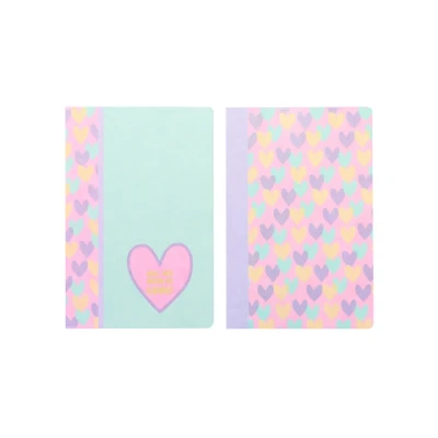 Afbeelding van Schrift B&#039;LOG HEARTS A5 ruit 5mm 48v 90gr krimp 2 st mot. per 5