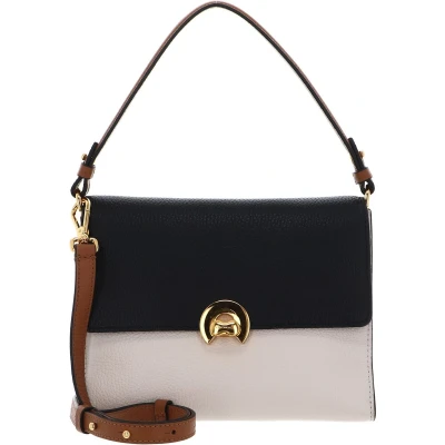 Afbeelding van COCCINELLE Leren Handtas Schoudertas Binxie Tricolor Handbag Grained Leather Noir / Lambs Cuir Veelkleurig